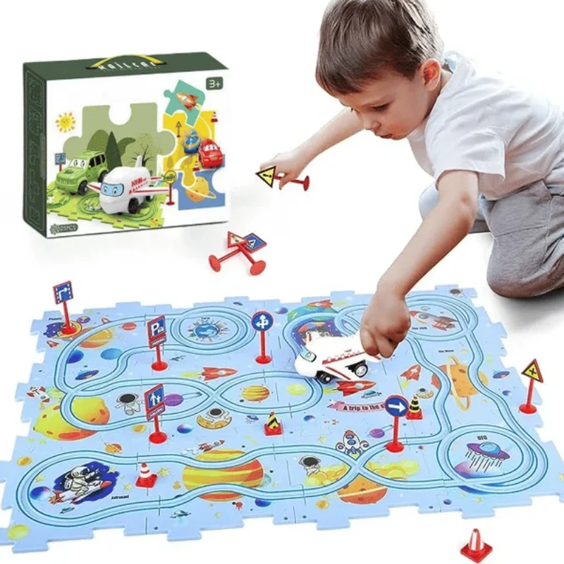 Board Game Race Track - Children's Educational Puzzle Track Car Kids