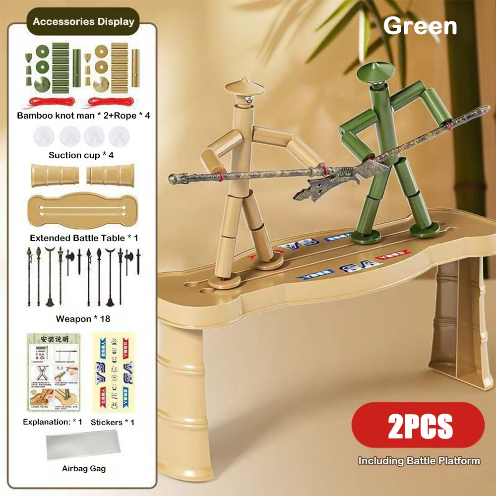 Board Game With Questions - Two-player Battle Bamboo Man Battle Toy
