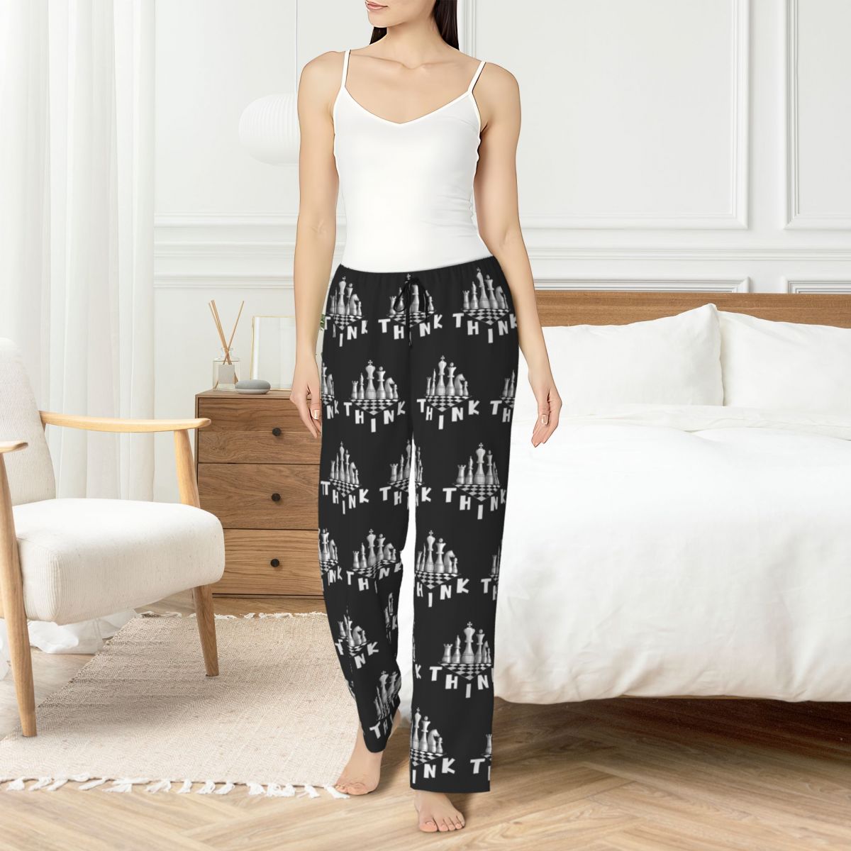 Board Game Is - Custom Chess Board Pajama Pants Sleepwear