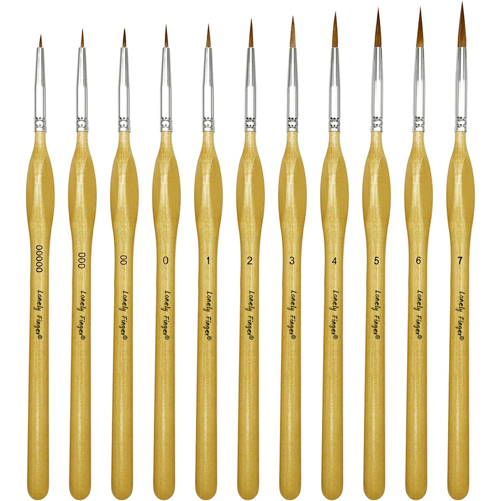 Miniature Painting Set - 11pcs Professional Fine Detail Paint Brushes