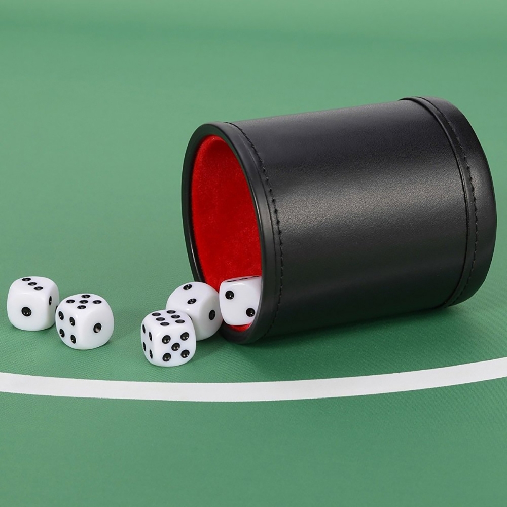 Leather Dice Cup Set with 6 Do - đánh giá và giá Board Game Yahtzee