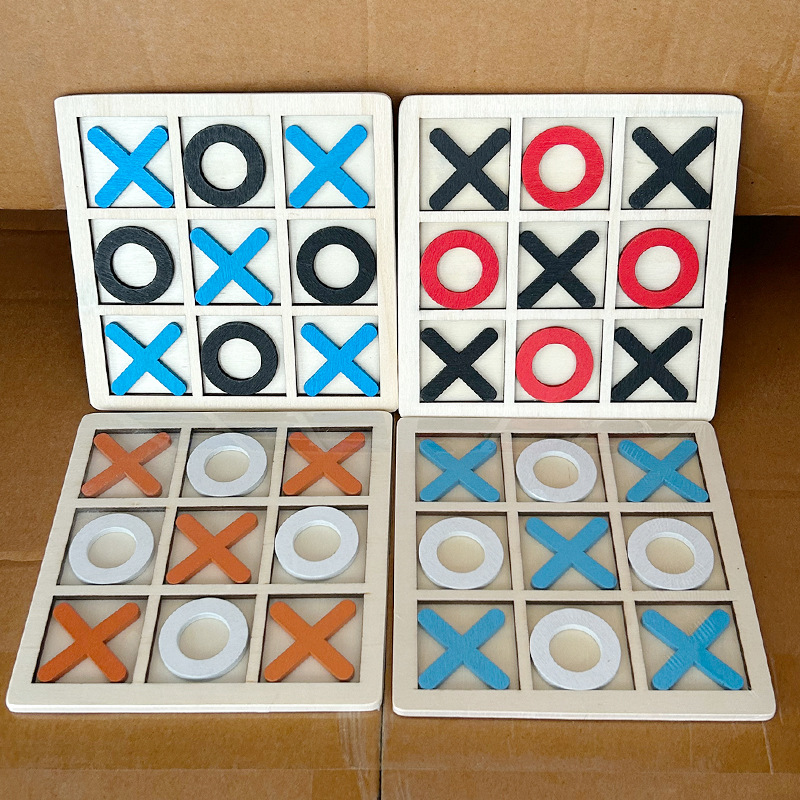 5pcs Wooden Tic Tac Toe Game D - đánh giá và giá Board Game Template