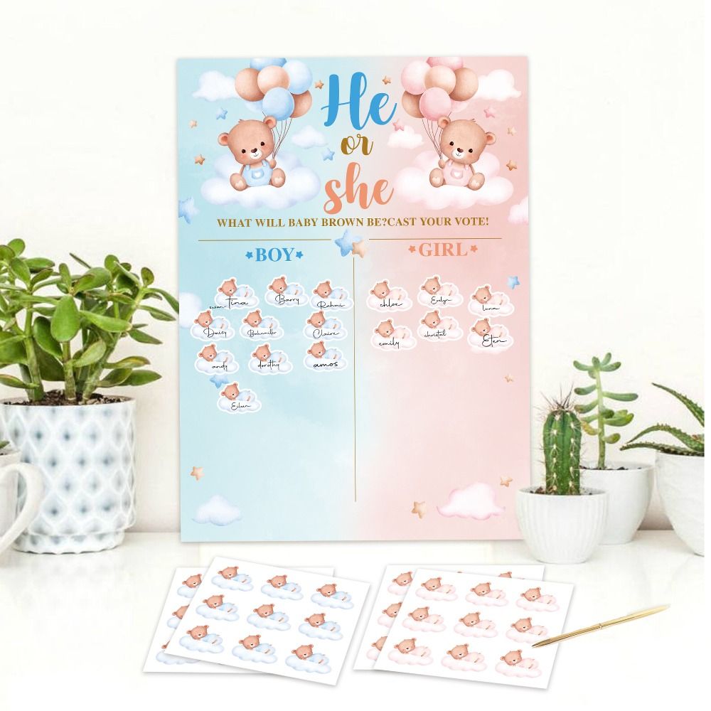With Stickers Gender Revealed  - đánh giá và giá Board Game Who Is It