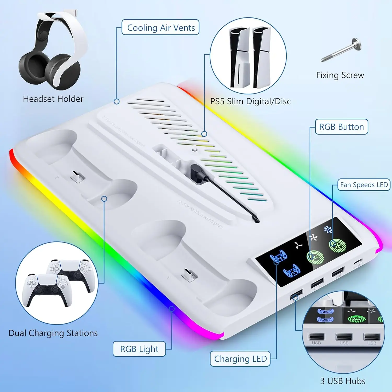 Cooler Fan For Sony PS5 Consol - đánh giá và giá Board Game For 5 Players