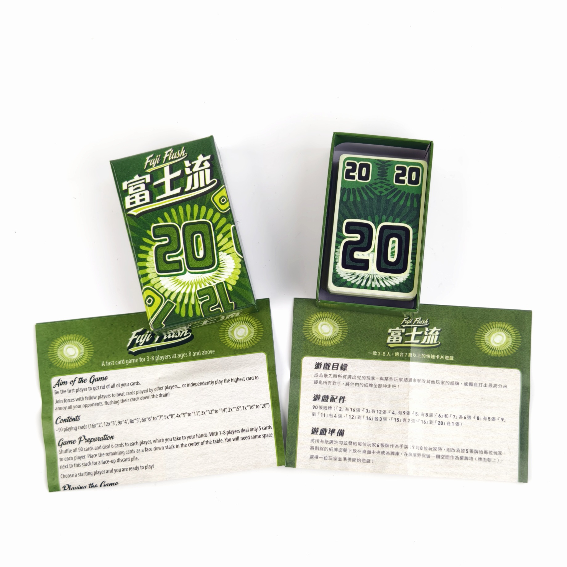 Fuji Flush | Fast and fun card - đánh giá và giá Board Game Template