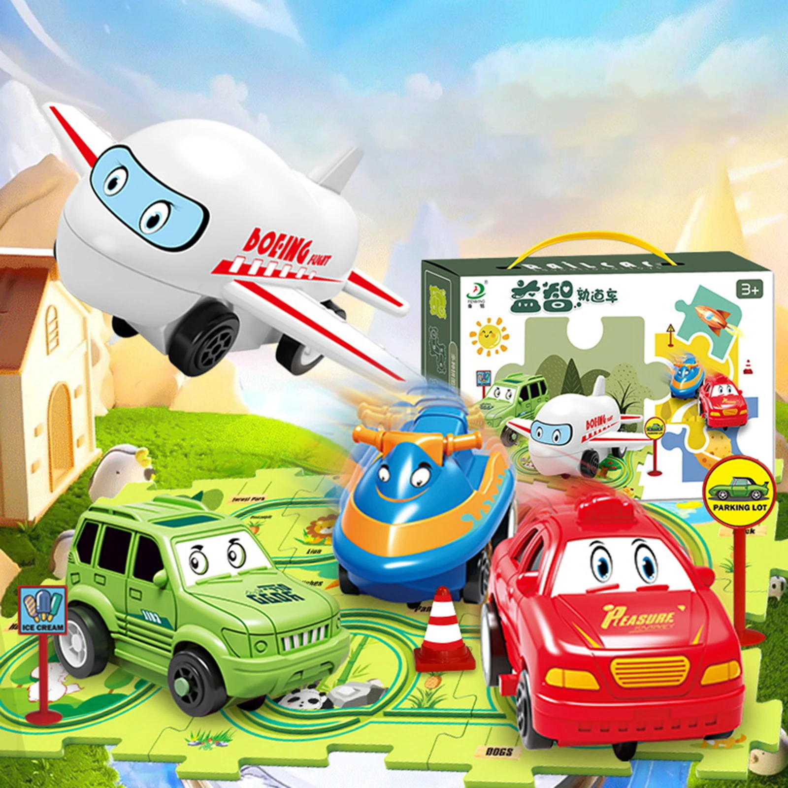 Montessori Kids Electric Rail  - đánh giá và giá Board Game Race Track