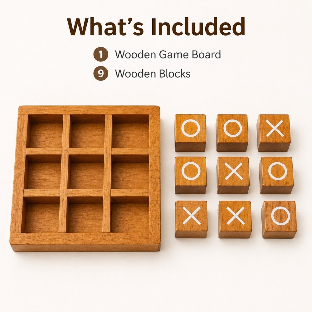 Portable Wooden Tic Tac Toe Wo - đánh giá và giá Board Game For 5 Players