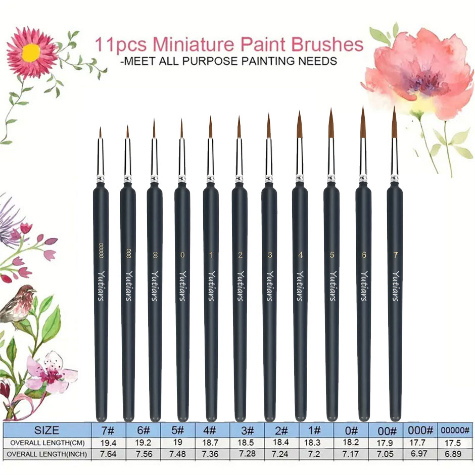 11/22pcs Miniature Paint Brush - đánh giá và giá Miniature Painting Set