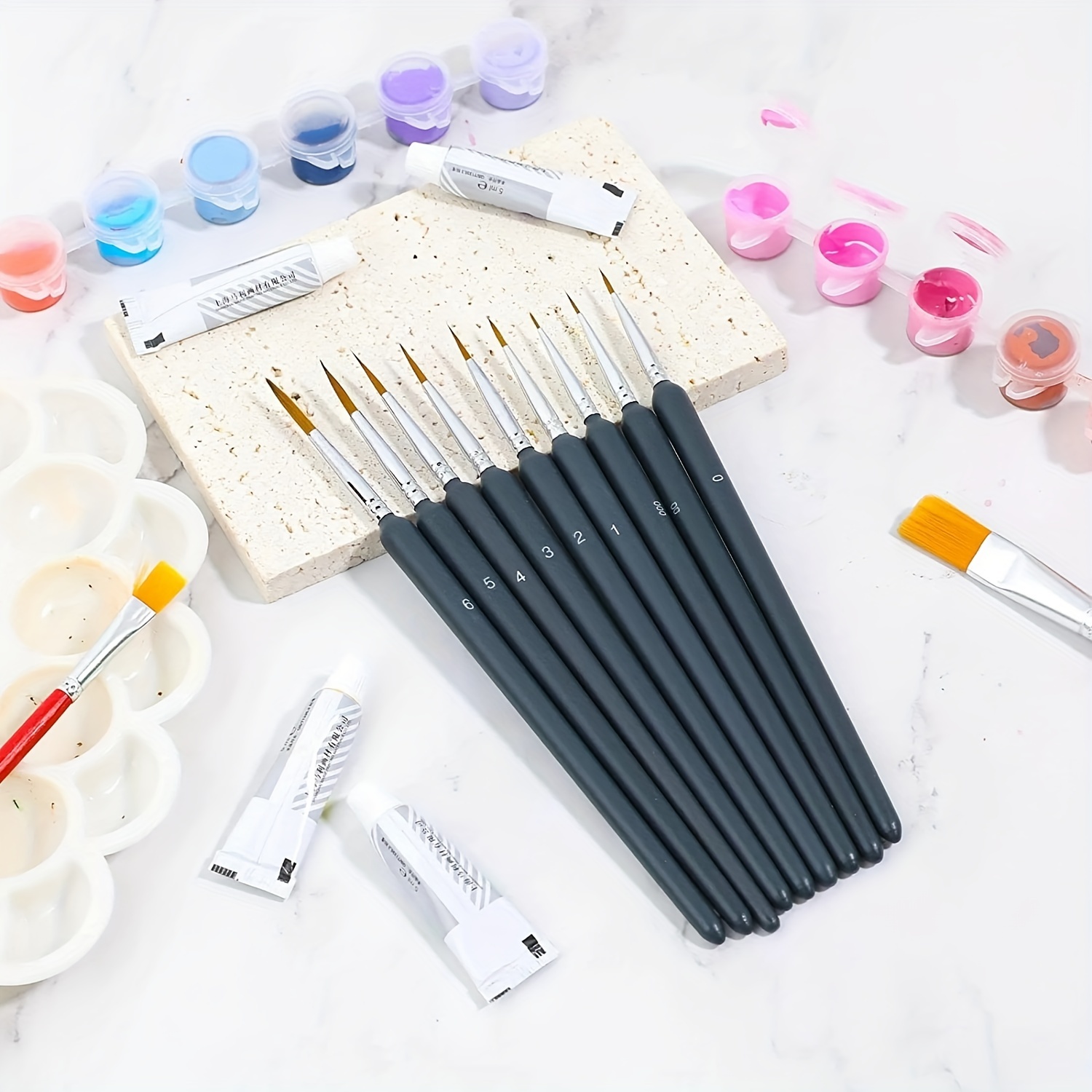 11/22pcs Miniature Paint Brush - đánh giá và giá Miniature Painting Set
