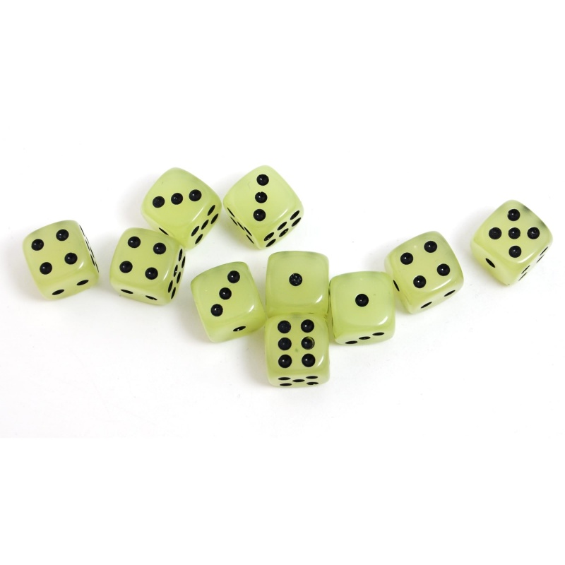10-Pack  D6 6 Faces Dice Glow  - đánh giá và giá Board Game Yahtzee