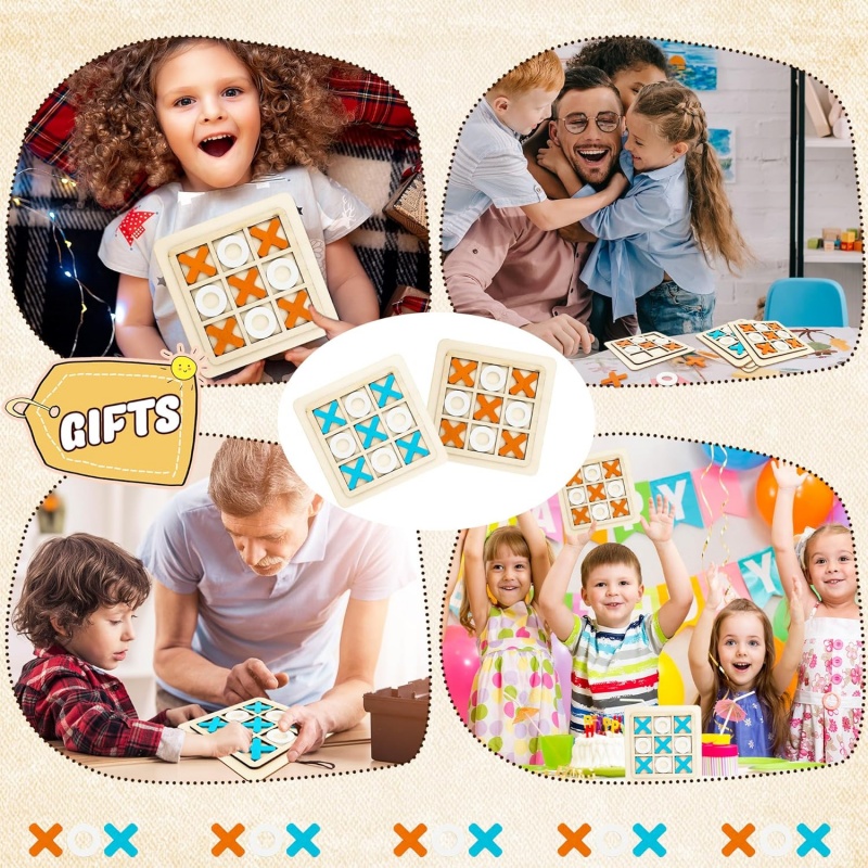 Wooden Tic Tac Toe Games Puzzl - đánh giá và giá Board Game Template