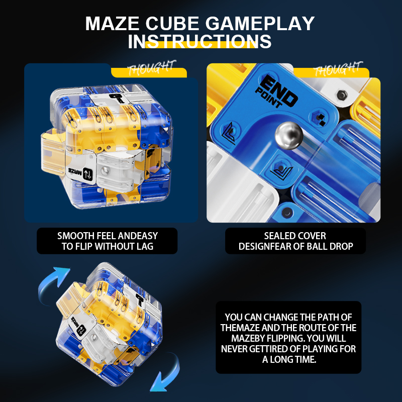 3D Maze Ball Cube Puzzle Toy D - đánh giá và giá Board Game Race Track