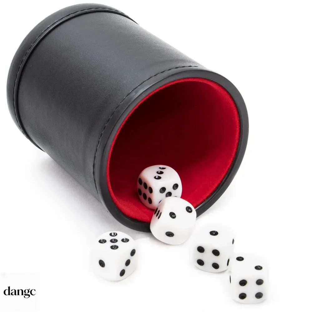 Leather Dice Cup With Lid Gree - đánh giá và giá Board Game Yahtzee