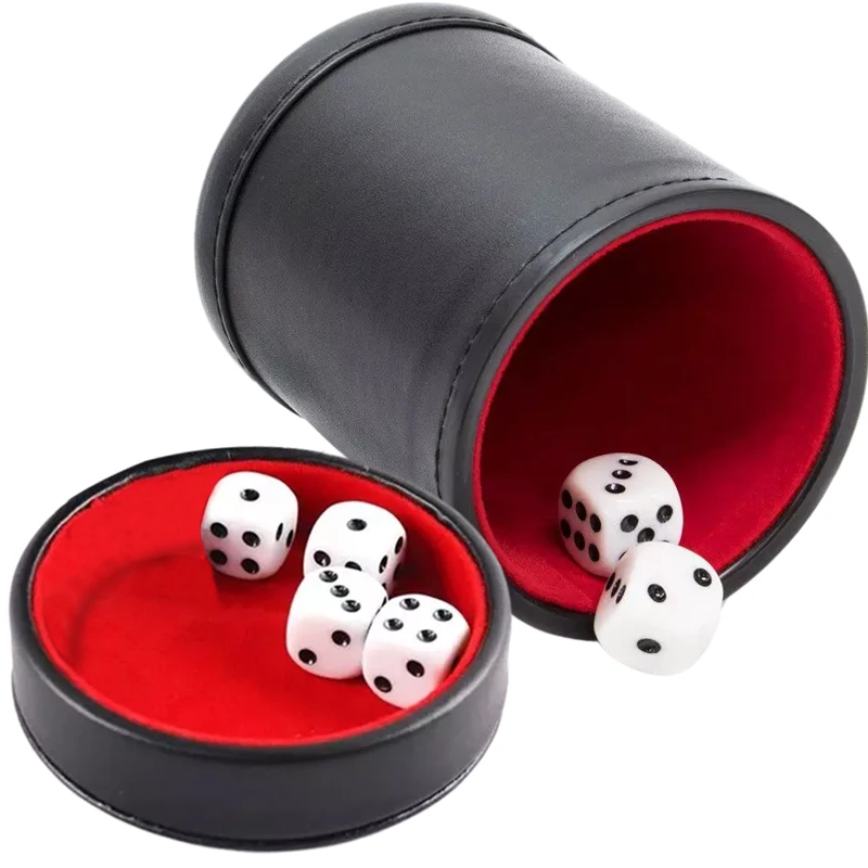 Leather Dice Cup With Lid Gree - đánh giá và giá Board Game Yahtzee