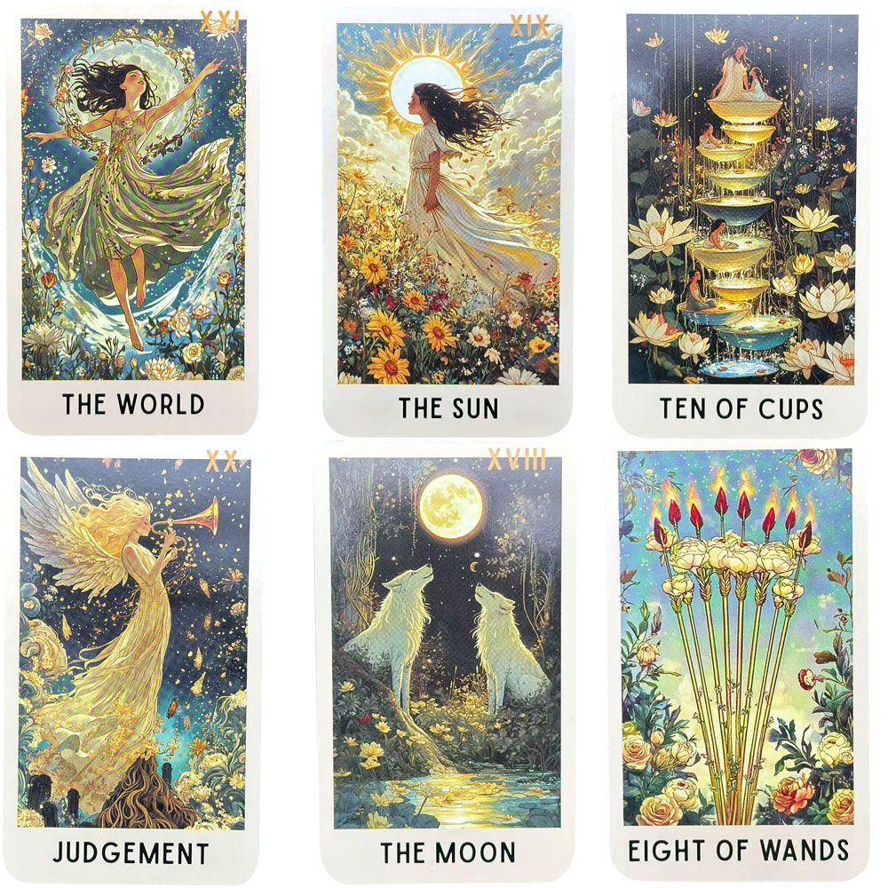 78 Enigmatic Bloom Tarot Cards - đánh giá và giá Board Game Oracle