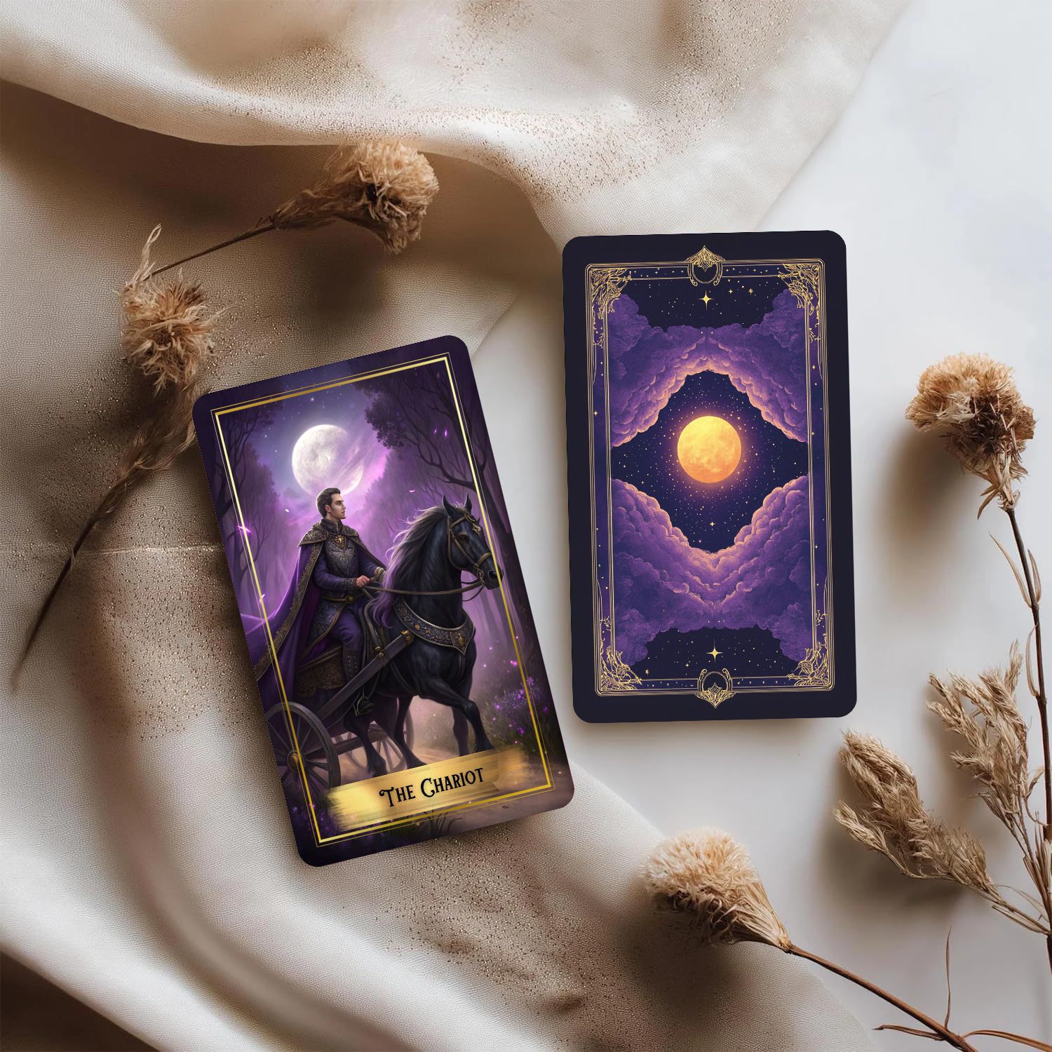 Purple Moon Tarot Cards Deck w - đánh giá và giá Board Game Oracle