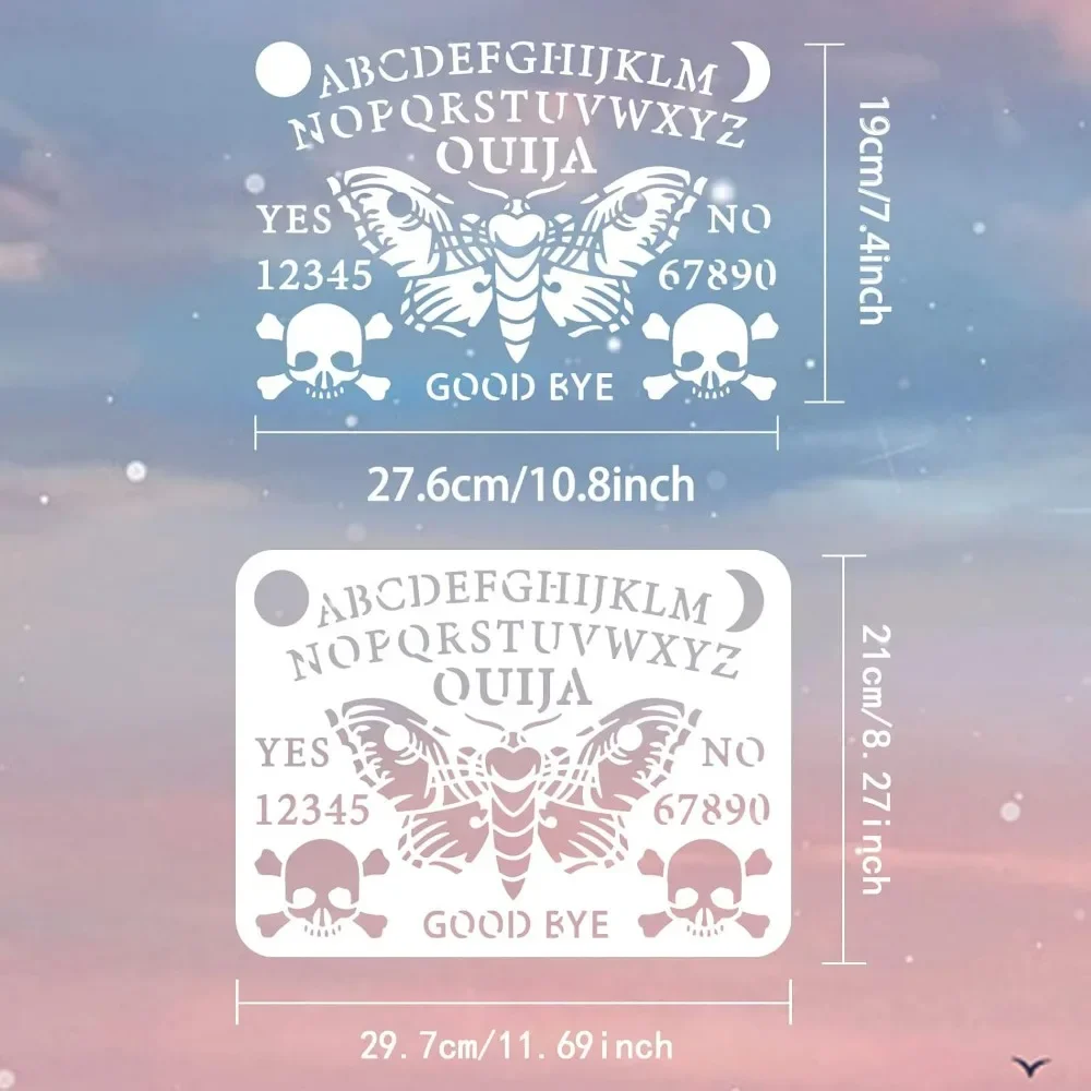 Ouija Board Stencil 8.3x11.7in - đánh giá và giá Board Game Template