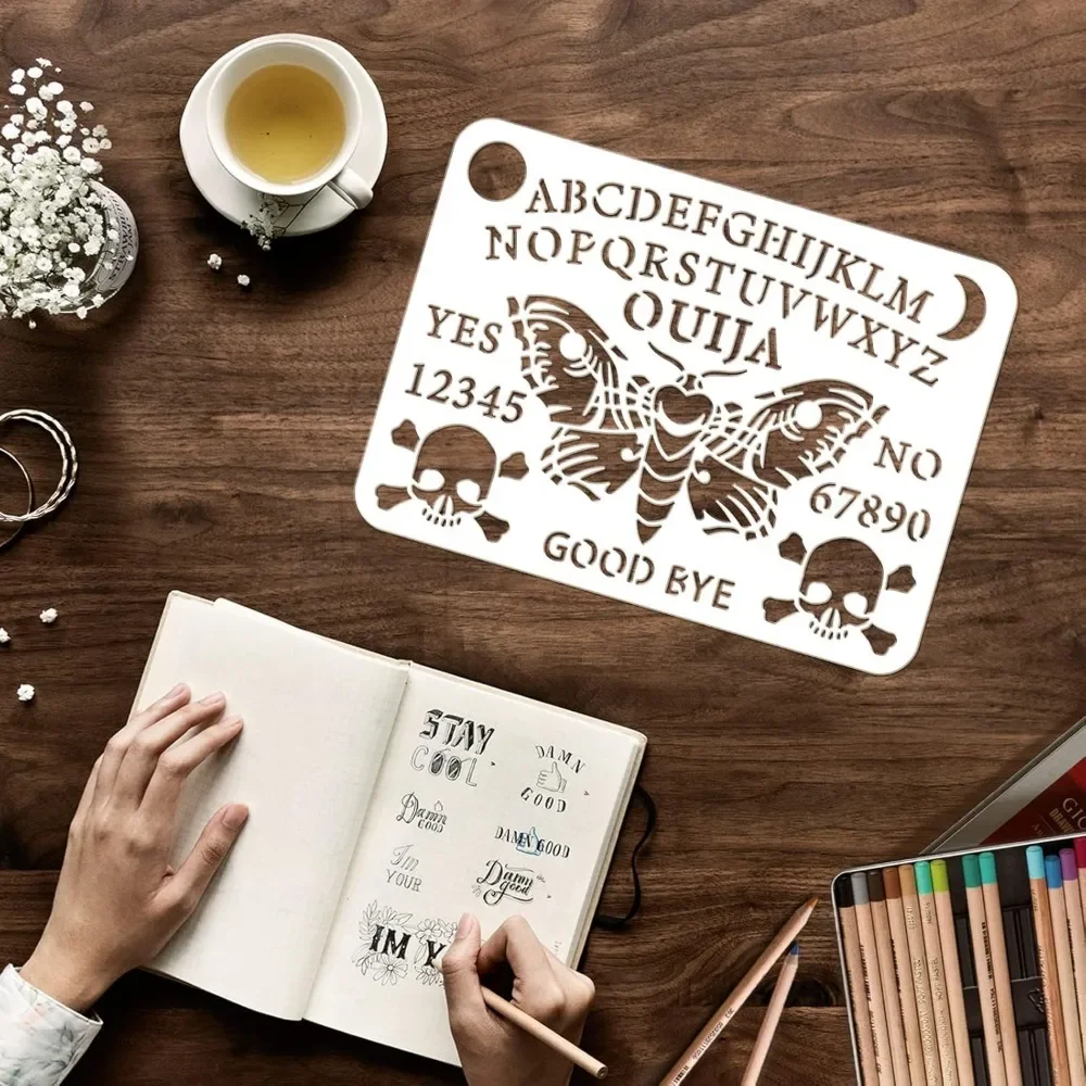 Ouija Board Stencil 8.3x11.7in - đánh giá và giá Board Game Template