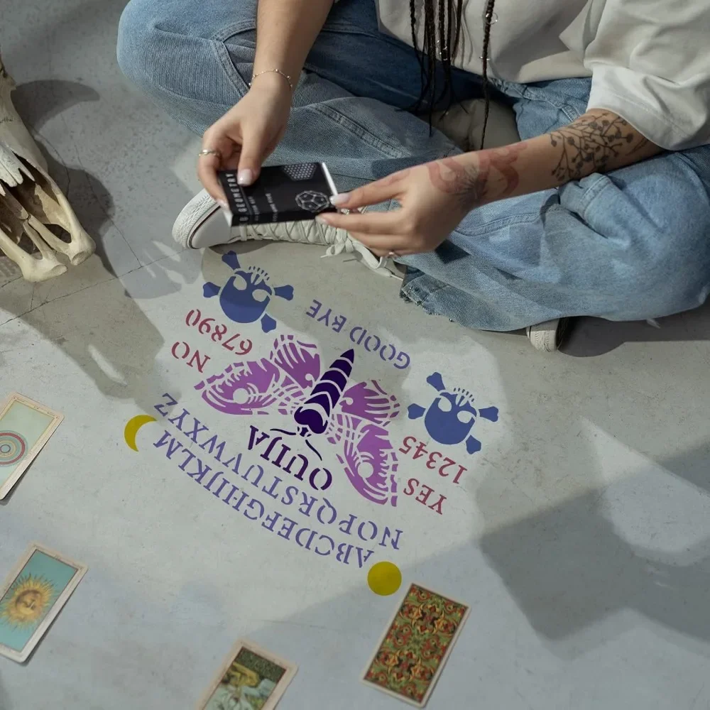 Ouija Board Stencil 8.3x11.7in - đánh giá và giá Board Game Template