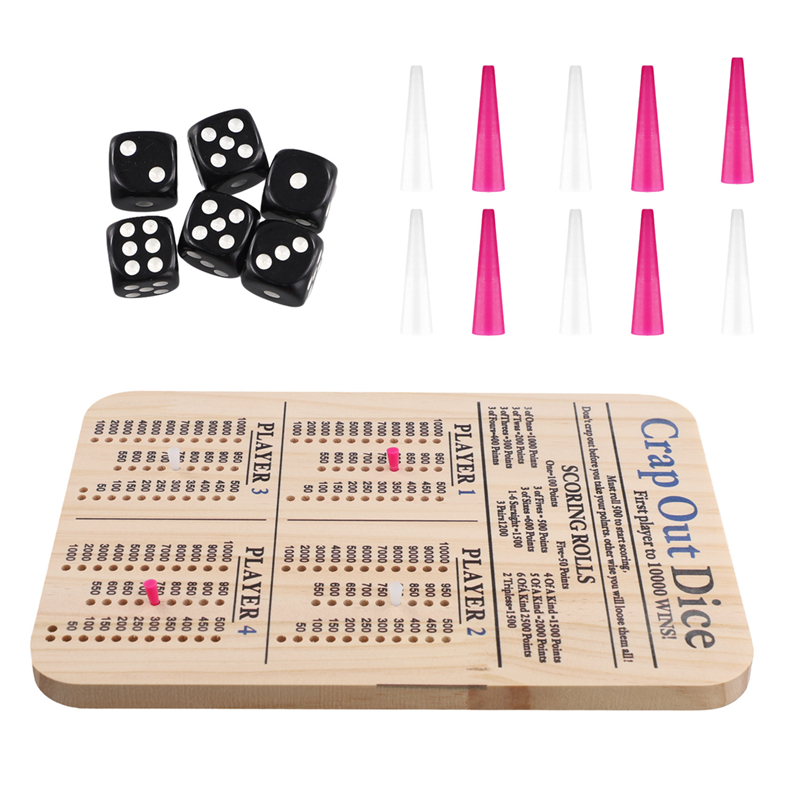 Wooden Crap Out Dice Score Boa - đánh giá và giá Board Game Family